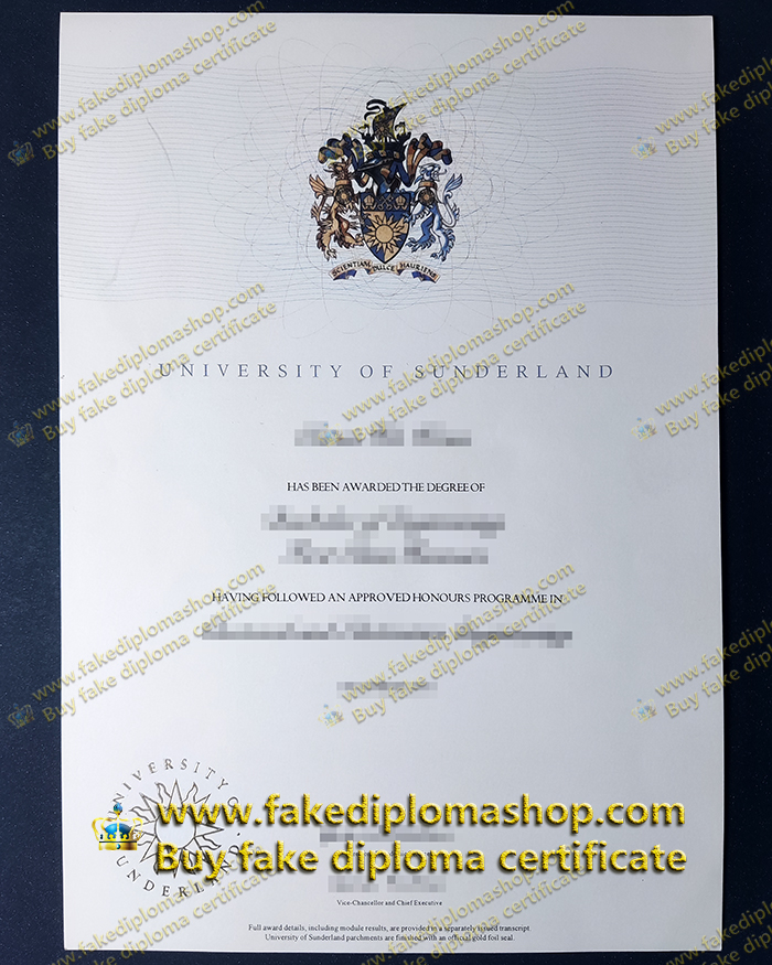 Old edition University of Sunderland diploma