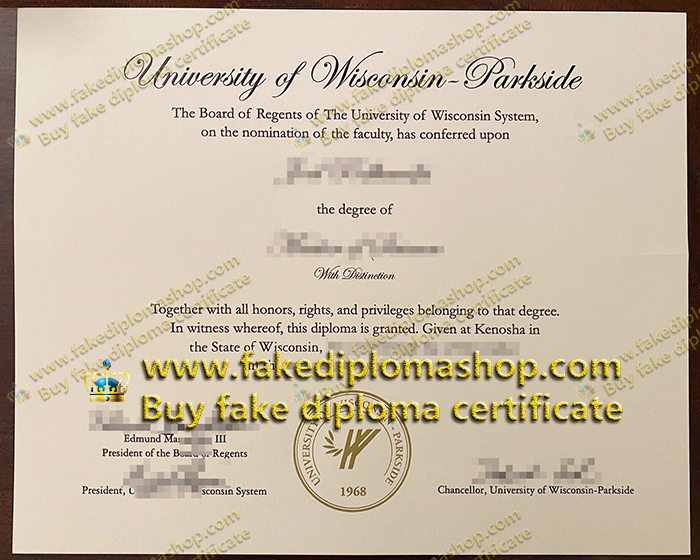 University of Wisconsin Parkside diploma