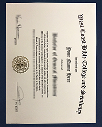 WCBCS diploma fake, West Coast Bible College and Seminary diploma for sale