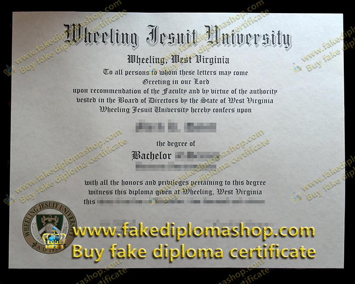 Wheeling Jesuit University diploma of Bachelor, WJU fake degree