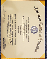 Can I buy a fake American College of Education diploma of Master in a week?