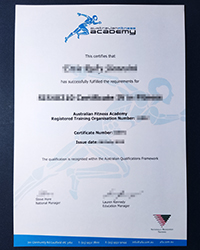 Order a fake Australian Fitness Academy certificate, AFA certificate online