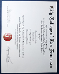 Shop a fake City College of San Francisco diploma online, buy fake CCSF degree certificate