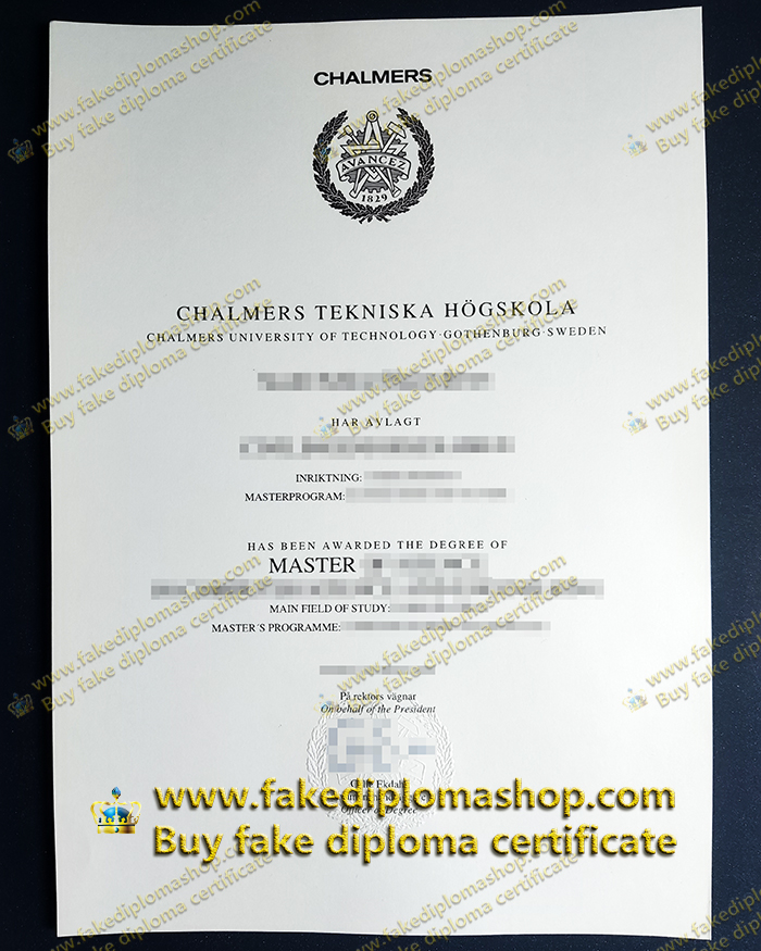 Chalmers University of Technology degree of Master