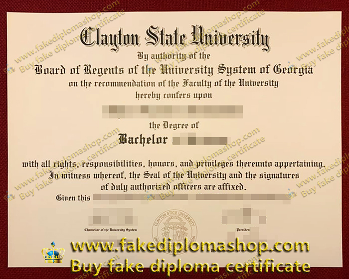 Clayton State University diploma