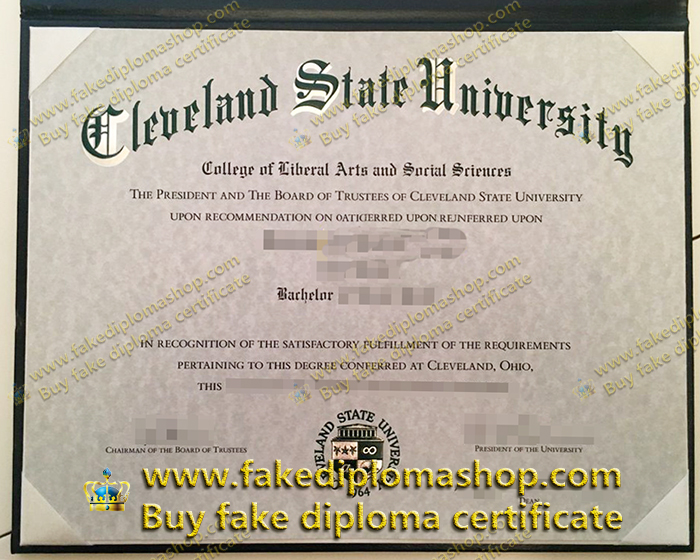 Cleveland State University diploma, CSU degree of Bachelor