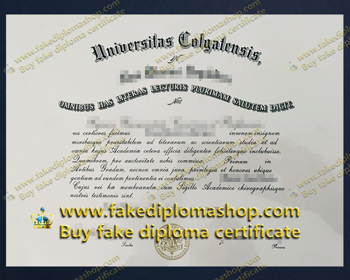 Colgate University diploma