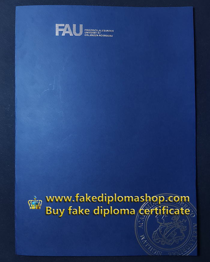 FAU diploma cover, University of Erlangen–Nuremberg diploma cover