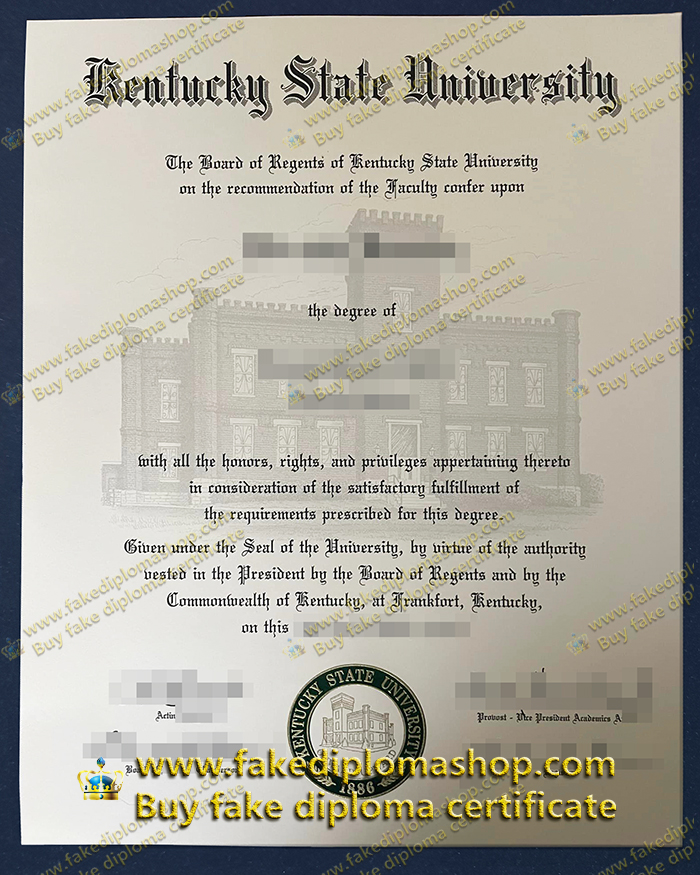 Kentucky State University diploma, KSU diploma