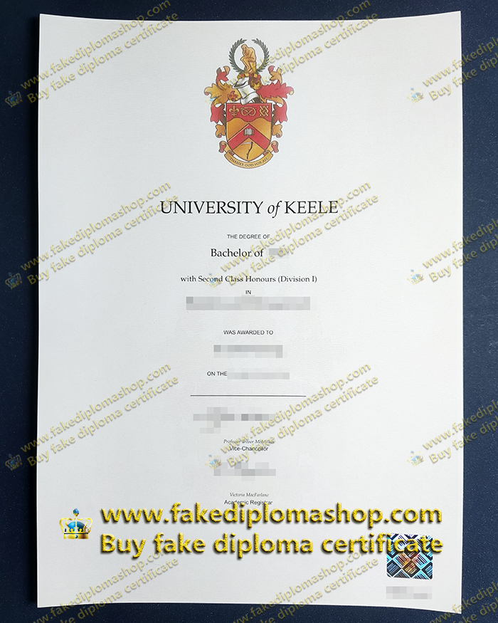 Keele University Bachelor diploma, University of Keele degree