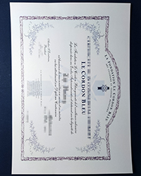 LCB Certificate III in Commercial Cookery, Le Cordon Bleu certificate for sale