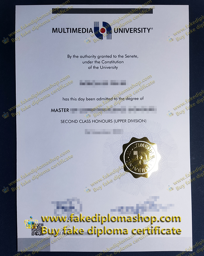 Multimedia University diploma, MMU degree of Master