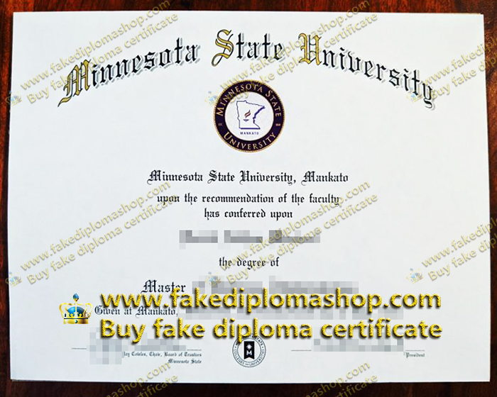 Minnesota State University-Mankato diploma, MNSU Master degree