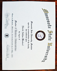 Minnesota State University-Mankato diploma of Master for sale