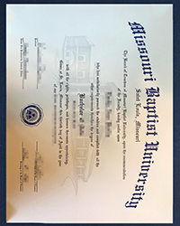 Buy a fake Missouri Baptist University diploma and an MBU Bachelor fake degree