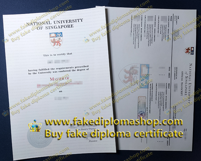 NUS Master diploma and transcript, National University of Singapore fake diploma