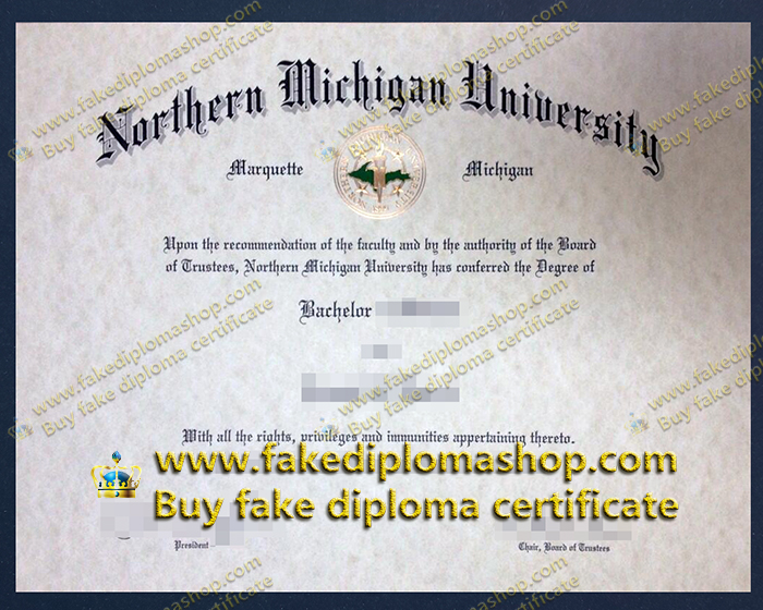 Northwestern Michigan University diploma of Bachelor, NMU degree