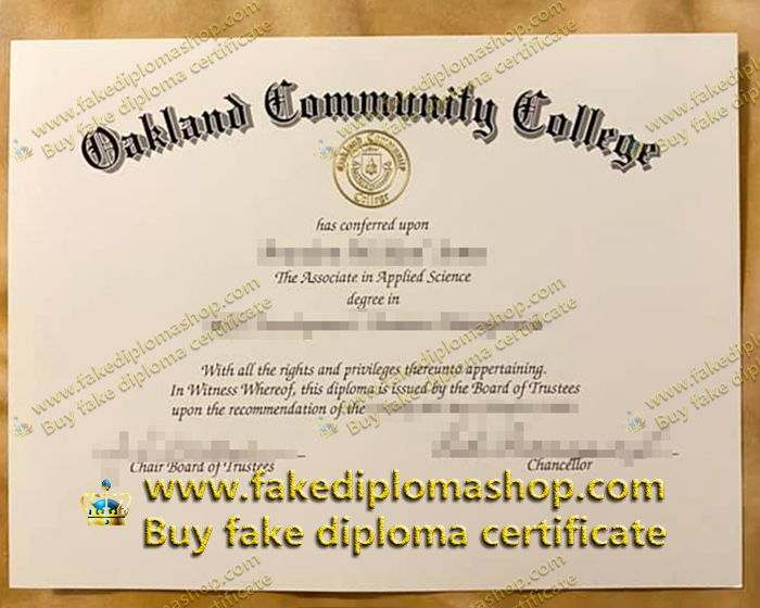 Oakland Community College diploma, OCC diploma