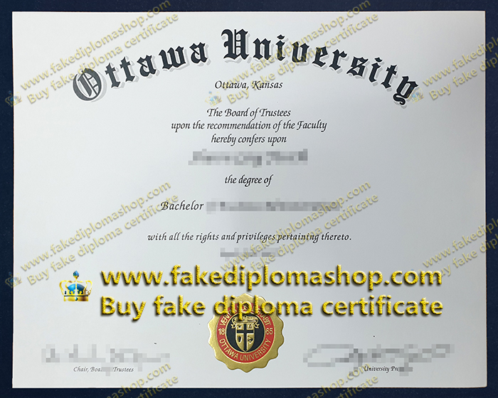 America Ottawa University diploma, OU Bachelor degree