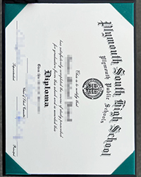 Plymouth South High School diploma for sale, buy a fake PSHS diploma now