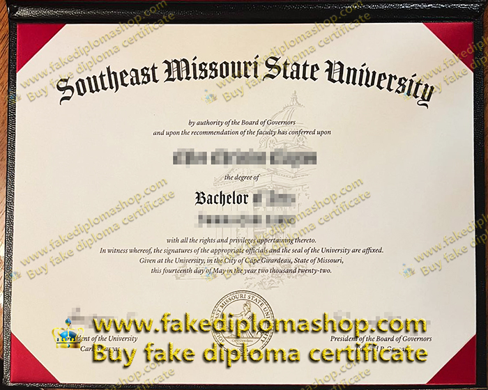 Southeast Missouri State University diploma, SEMO Bachelor degree