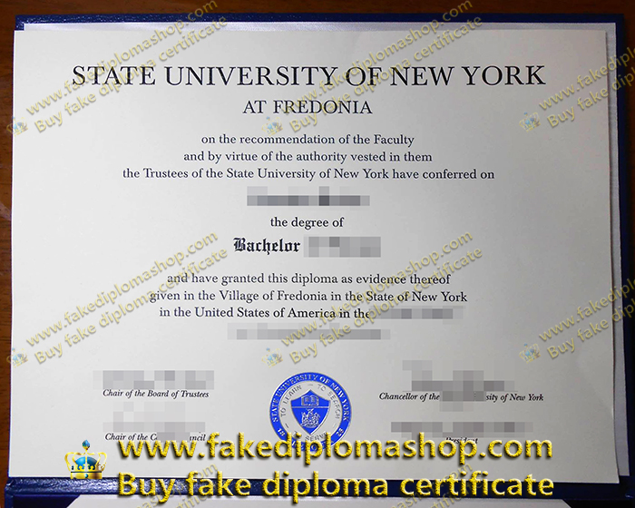 SUNY Fredonia Bachelor diploma, State University of New York at Fredonia diploma