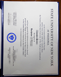 SUNY Fredonia Bachelor diploma, State University of New York at Fredonia diploma