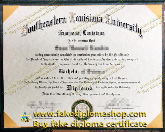 Southeastern Louisiana University diploma