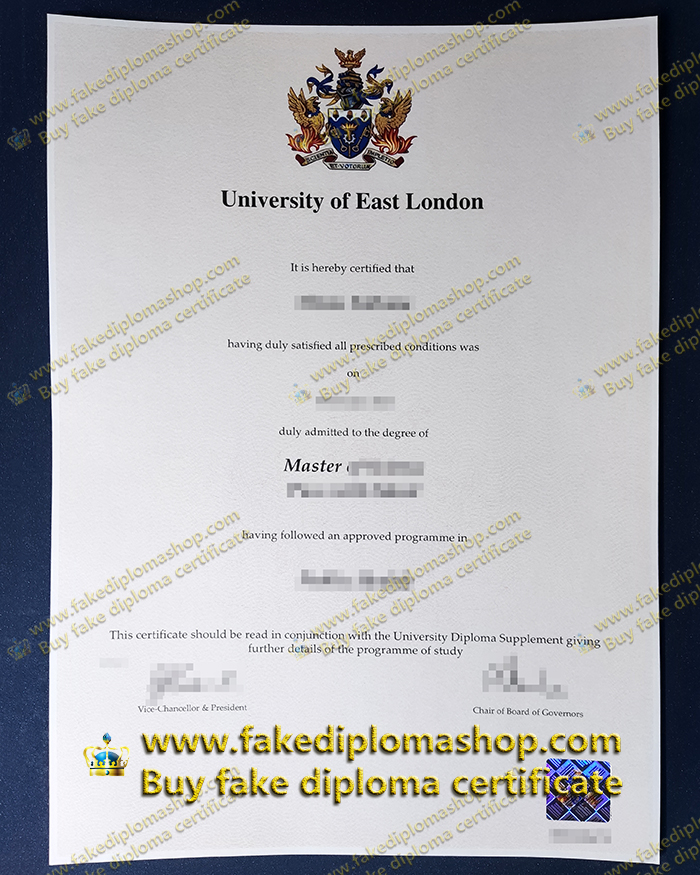 UEL Master degree, University of East London diploma