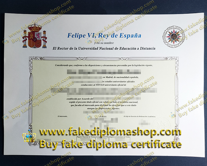 UNED fake diploma, National University of Distance Education diploma