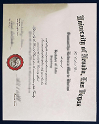 UNLV degree certificate, University of Nevada-Las Vegas diploma of Bachelor for sale