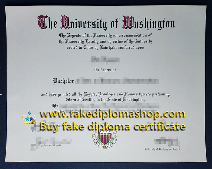 University of Washington degree of Bachelor
