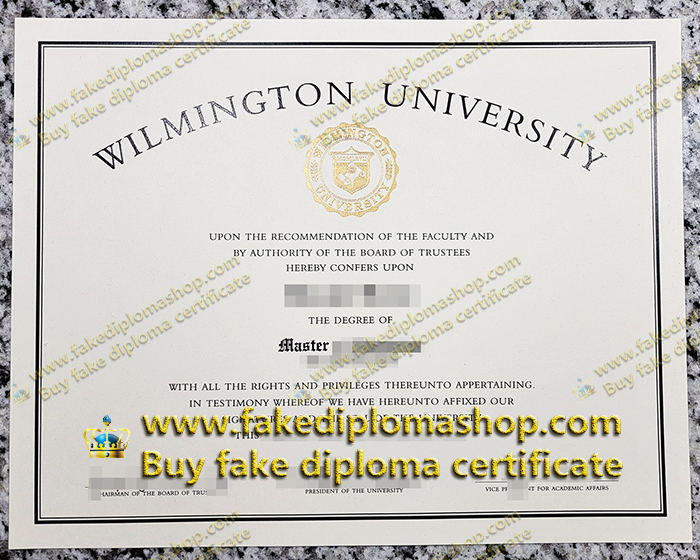 Wilmington University diploma, WilmU Master degree