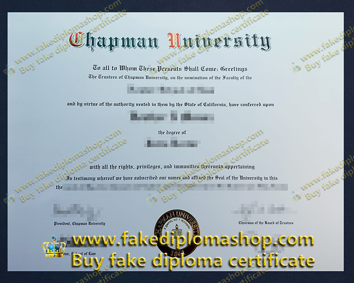 Chapman University diploma