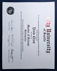 City University of Seattle diploma, Phony CityU degree of Master for sale