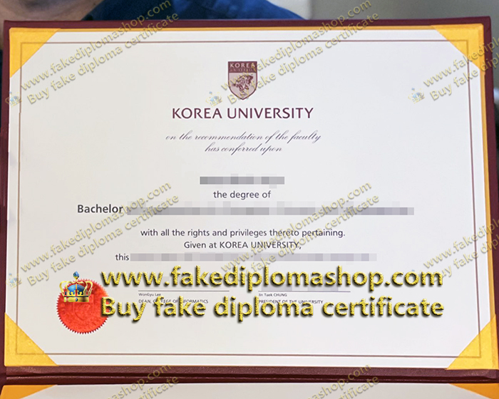 Korea University diploma