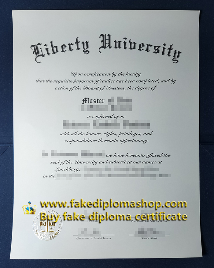 Liberty University degree in 2023, LU Master certificate