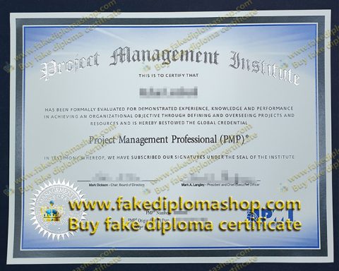 PMI PMP certificate Project Management Institute certificate