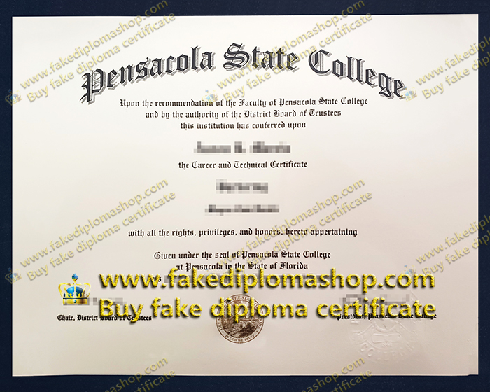 Pensacola State College diploma, PSC fake diploma