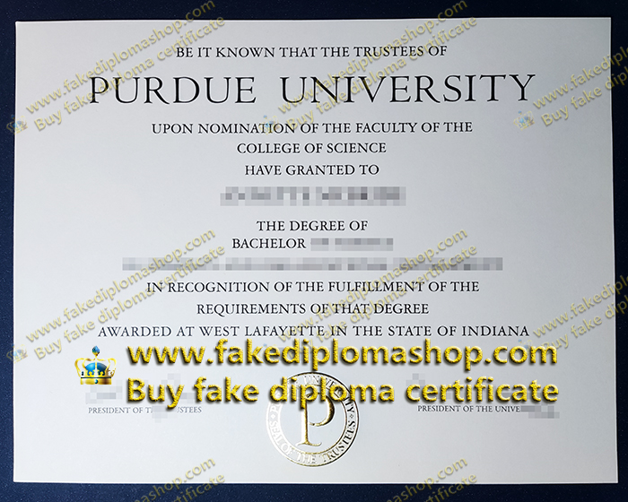 Purdue University Bachelor diploma
