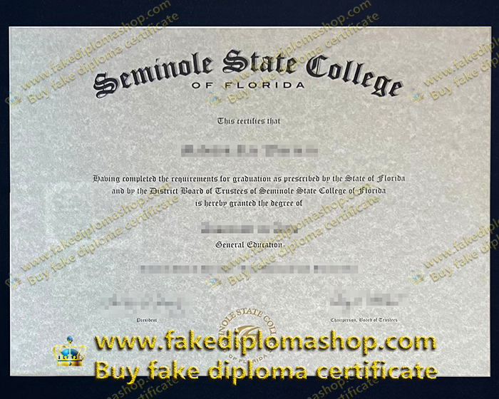 Seminole State College of Florida diploma