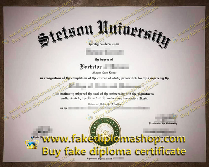 Stetson University Bachelor diploma