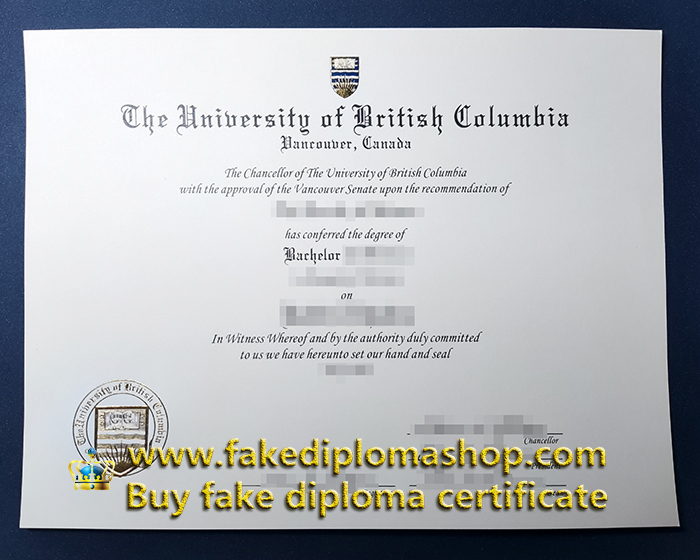 Bachelor degree from University of British Columbia, UBC Bachelor certificate