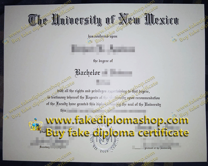 University of New Mexico diploma of Bachelor, UNM Bachelor degree