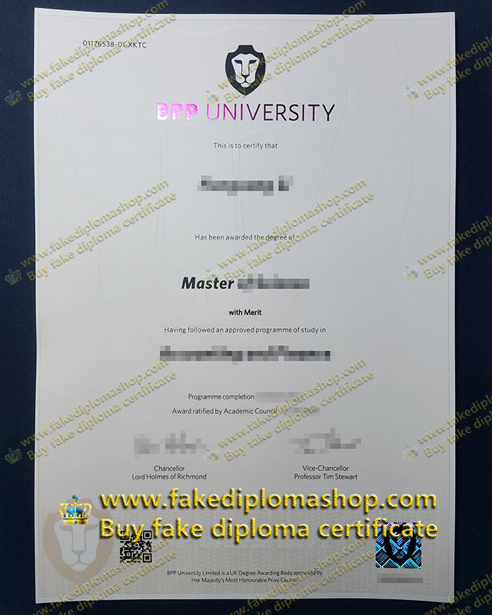 BPP University Master diploma