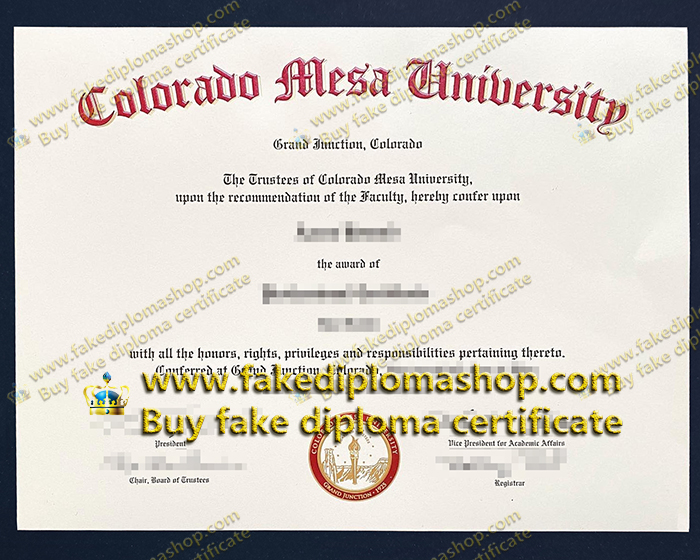 fake Colorado Mesa University diploma, CMU diploma