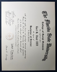 Buy a fake Old edition FSU diploma, Florida State University Bachelor degree in a week