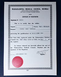 Shop a fake MMC certificate, Maharashtra Medical Council certificate in Mumbai