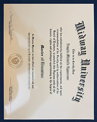 Buy a Midway University Master diploma with a real raised seal