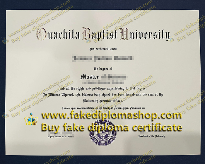 Fake OBU Master degree, Ouachita Baptist University diploma